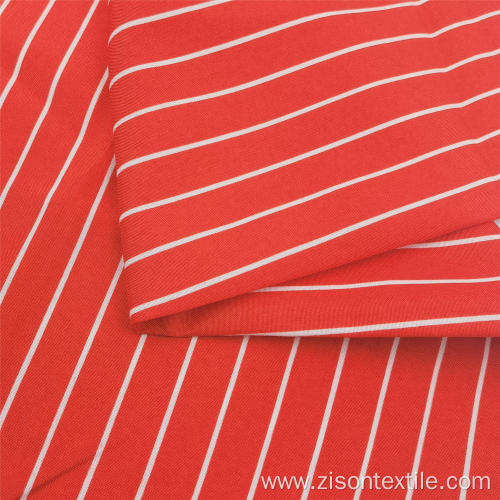 Striped Dyed Yarn Polyester Woven Printed Pongee Fabrics